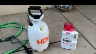 How to Easily Apply Roundup Weed Killer~Roundup Review/HDx sprayer review