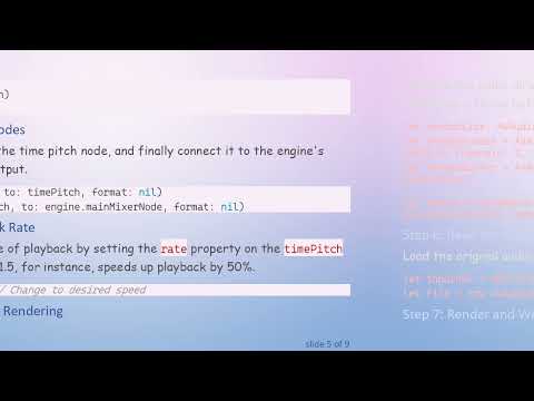 How to Adjust the Speed of Speech in MacOSX without Losing Quality Using AVAudioEngine