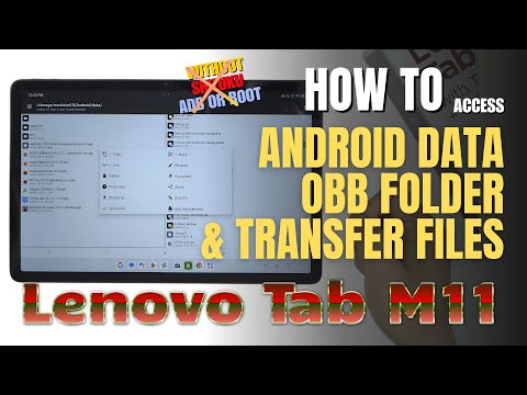 How to access Android Data and OBB folder & transfer files Lenovo Tab M11