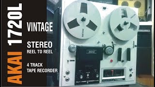Video thumbnail for AKAI 1720L VINTAGE STEREO OPEN REEL TO REEL 4 TRACK TAPE RECORDER by mussic lovers