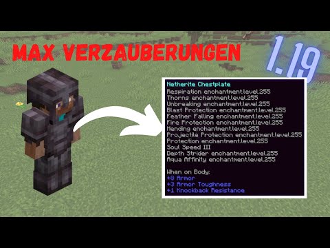 Level 1000 Verzauberungen / Entchants in Minecraft 1.19 JAVA I Tutorial I OP Rüstung I Maximal