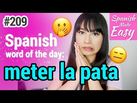 Learn Spanish: Meter la Pata  | Spanish Phrase of the Day #209 [Spanish Lessons]