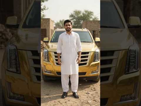 He Built a Wooden Cadillac Escalade Then Turned It Into Gold! 😱 #woodworking #diy #millionviews