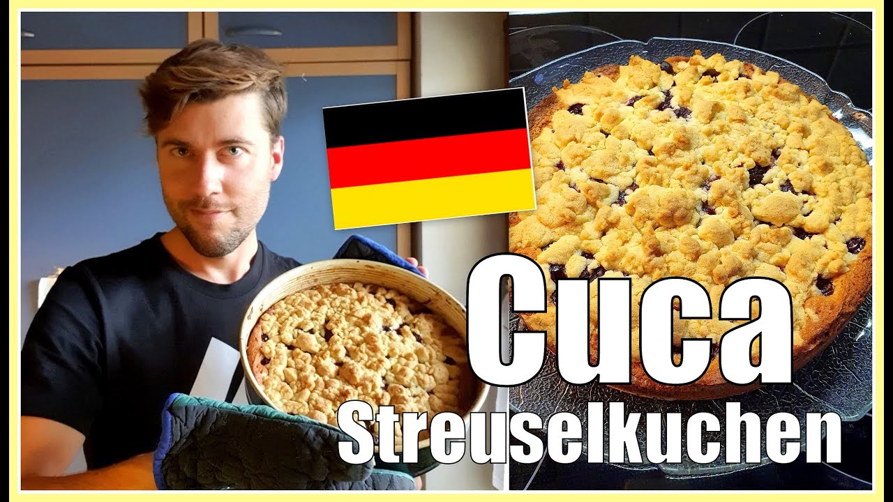 ALEMÃO preparando a CUCA ORIGINAL DA ALEMANHA | Receita Cuca/ Streuselkuchen