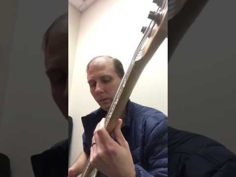 Slapping a Jaco groove while waiting on a student