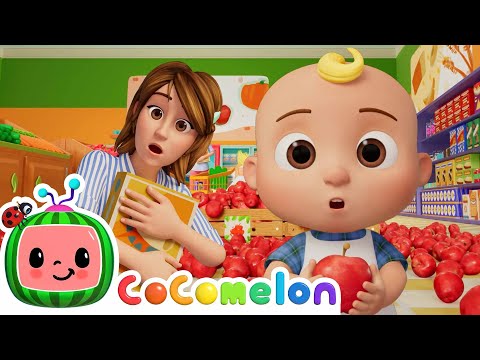 Apples & Bananas (Grocery Store) | Healthy Eating | CoComelon Nursery Rhymes | Healthy Habits!