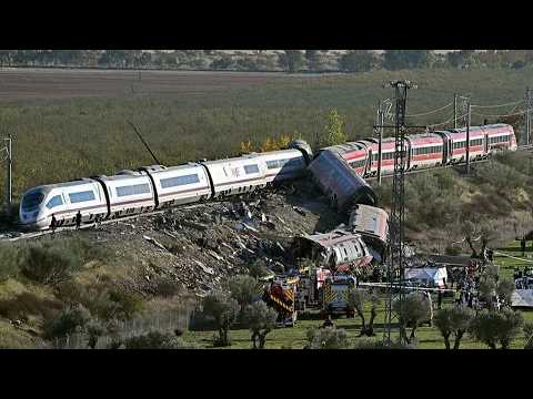 Live: Latest on emergency services work after high-speed train collision in Spain