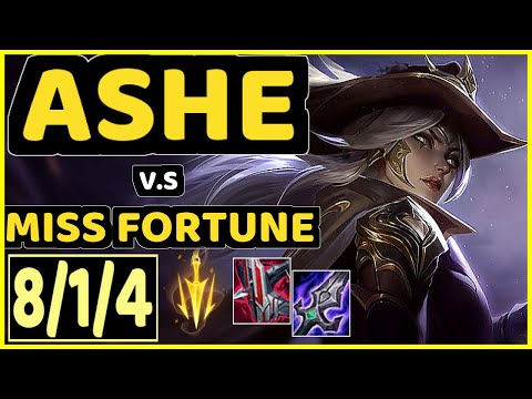 HADES (ASHE) vs MISS FORTUNE - 8/1/4 KDA BOTTOM ADC GAMEPLAY - EUW Ranked MASTER
