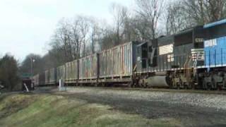 preview picture of video 'NS 64J at Bloomsbury, NJ 12/30/09'