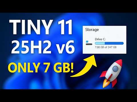 Tiny 11 25H2 v6 – So Fast It Should Be Illegal!