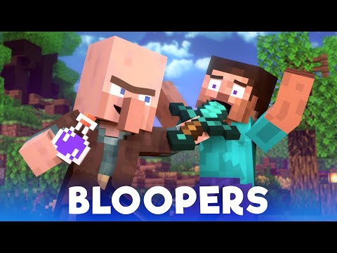 Save the Village: BLOOPERS - Alex and Steve Life (Minecraft Animation)