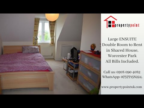 Large ENSUITE Double Room to Rent in Shared House, Worcester Park.