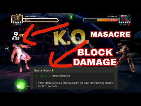 Masacre Insane Block Damage | Marvel contest of champions