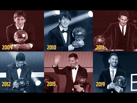 Relive Leo Messi's six Ballon d'Or triumphs
