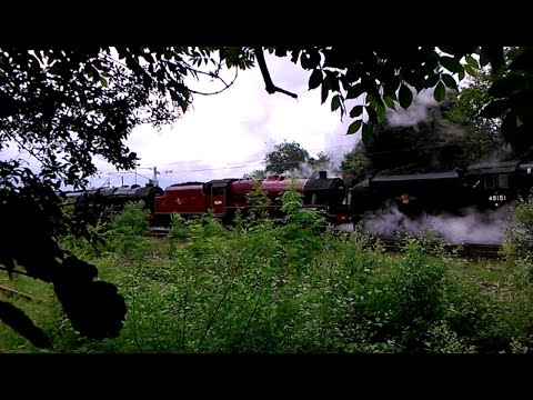 Triple Steam Action, WCRC Carnforth (Steamtown) 29/05/2014
