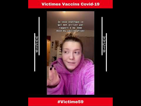 #Victime59 - Témoignage vidéo d'effets secondaires des vaccins Covid-19