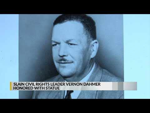 Slain civil rights leader Vernon Dahmer honored with statue