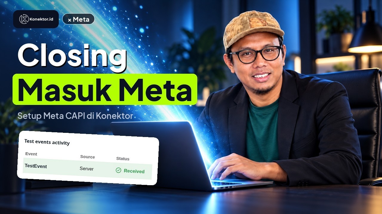 How to connect Meta Pixel and Conversions API to Konektor in 1 minute (Indonesian narration)