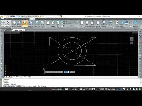How to insert block into the drawing in JTS IntelliCAD 11