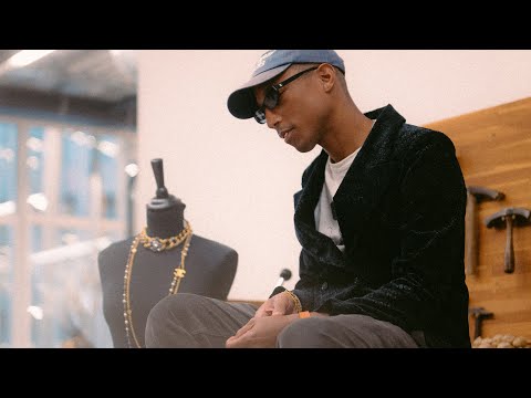 Pharrell Williams in the Fashion Métiers d'art Ateliers — CHANEL