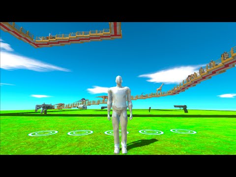 ALL WEAPONS FPS SKY DEATH RUN - Animal Revolt Battle Simulator