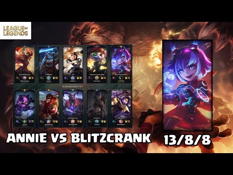 INCARREABLE MI EQUIPO 😭😭Annie supergaláctica Support Vs Blitzcrank - League of Legends Ranked 13.3