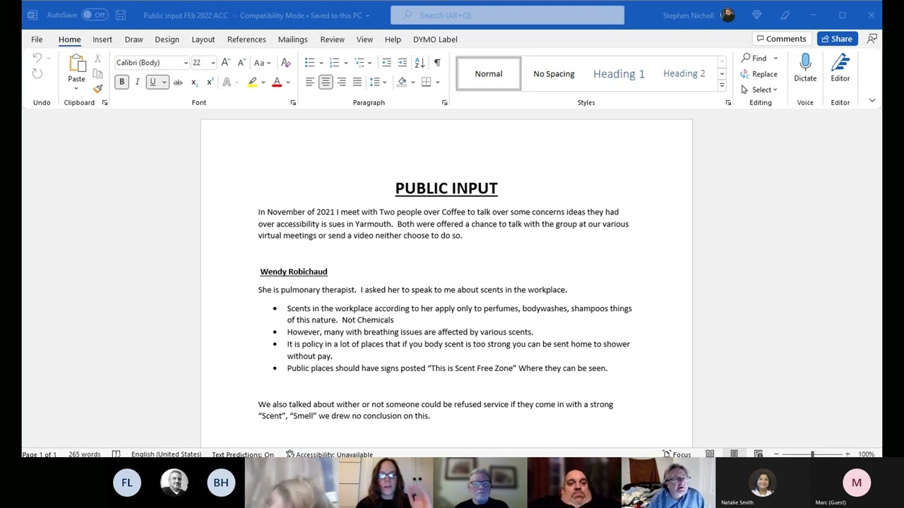 Accessibility Advisory Committee Meeting - February 8th, 2022