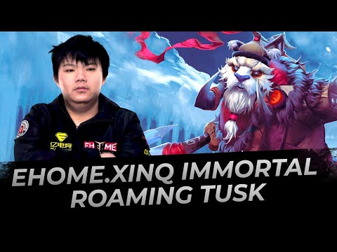 EHOME.XinQ Roaming Immortal Tusk - Dota 2 Replay Full Gameplay