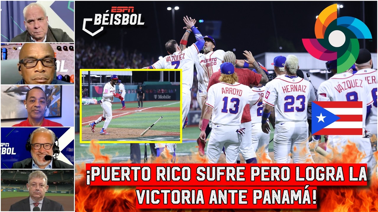 DE INFARTO la victoria de PUERTO RICO al dejar en el terreno a PANAMÁ en el CLÁSICO | ESPN Beisbol