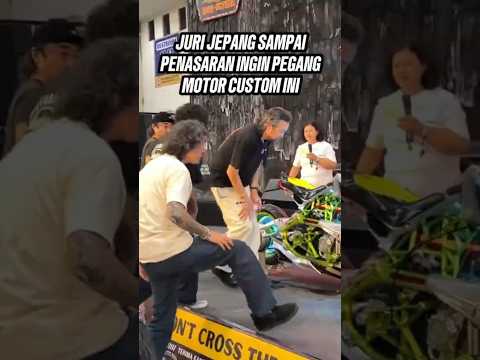 MOTOR CUSTOM KARYA ANAK BANGSA INI BIKIN JURI JEPANG TERPUKAU #reaksibule #shorts #viralvideo