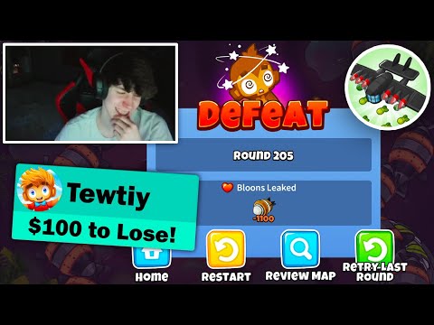 Paying Random STREAMERS to RESTART in BTD 6!