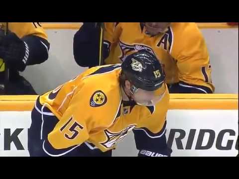 Craig Smith Nashville Predators Misses Open Net November 17th 2011
