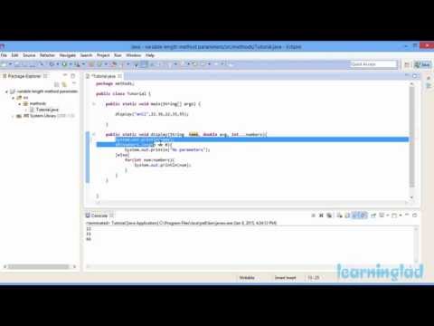 Learn Java Methods with Variable Number of Parameters Video Tutorial ...