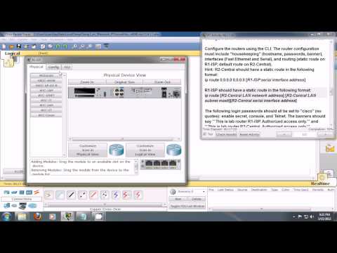 CCNA1 Packet Tracer lab 11.6.1.3