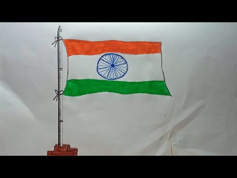 How to draw a national flag of  India ||Fahima Drawing Academy || Art video