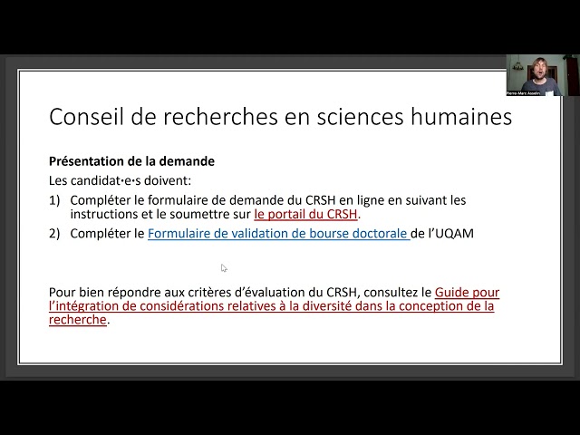 Séance d&rsquo;information sur les bourses 2023 au doctorat de la Faculté des arts