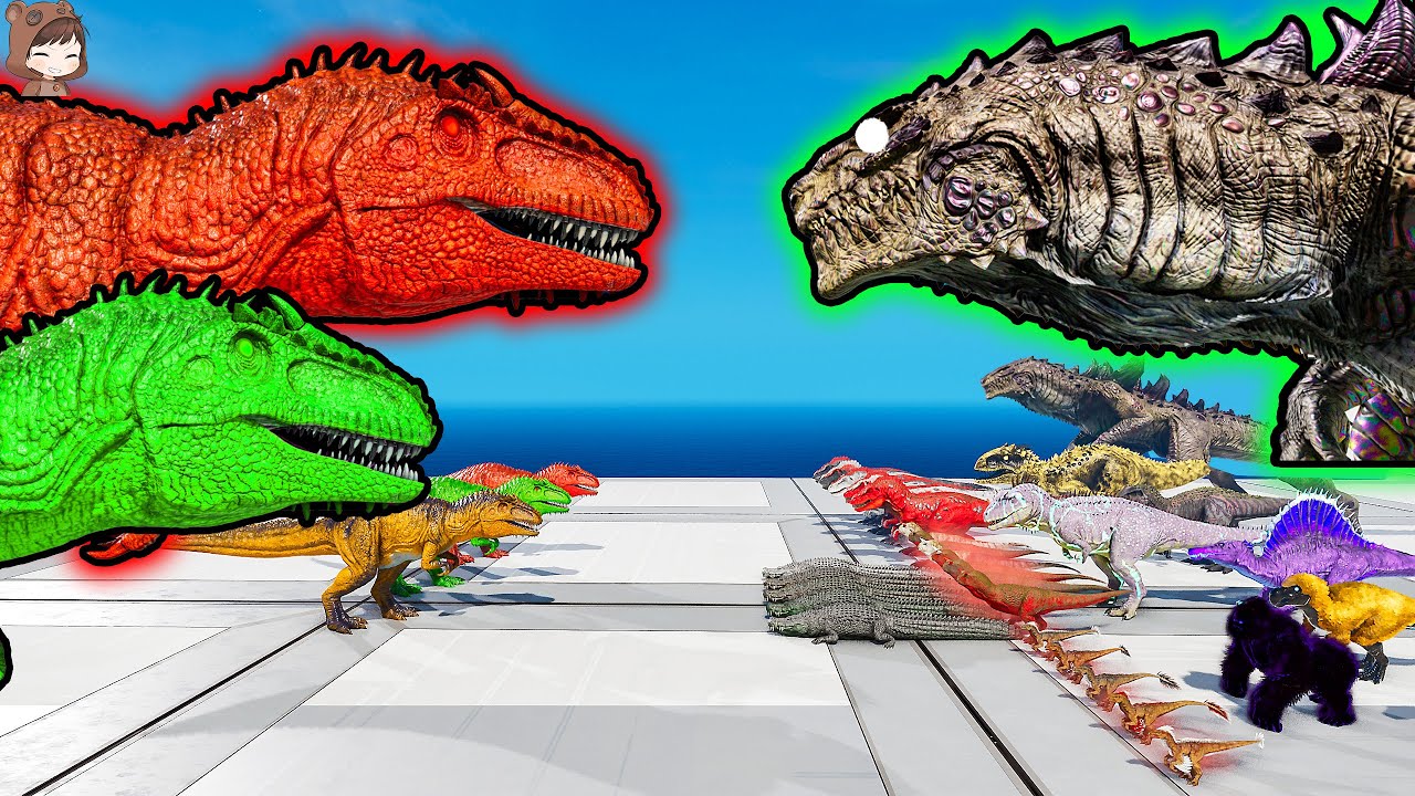 Normal, Beta & Alpha Giga VS Modded Dinosaurs | ARK Mod Battle
