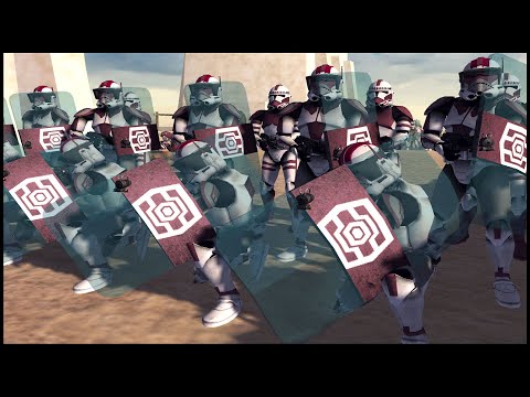 Clone Riot Troops Blockade City! - Men of War: Star Wars Mod Battle Simulator