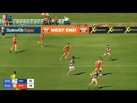 SANFL Snapshot Rd 1 - Central's Jackson Kelly kicks the sealer