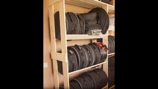 Custom built drums storage rack