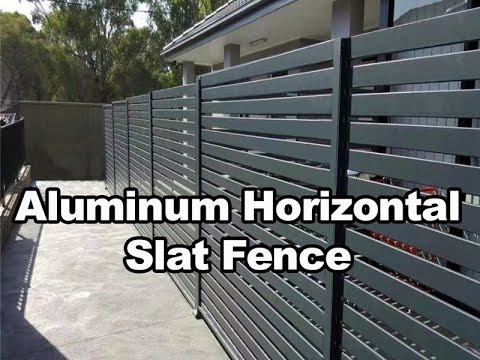 My Private Patio Aluminum Horizontal Slat Fence 1