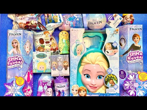 Disney Frozen Elsa huge toys collection surprise unboxing ASMR
