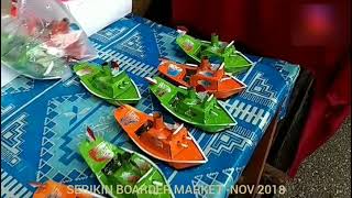preview picture of video 'Pasar Serikin/Serikin Boarder Market, Sarawak- Pop Pop Boat'