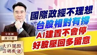 國際政經不理想 台股相對有撐AI建置不會停 好股壓回多留意｜大戶羅盤籌碼動能 ｜謝宗霖