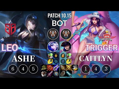SB Leo Ashe vs APK Trigger Caitlyn Bot - KR Patch 10.15