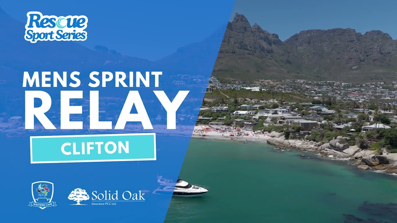 Mens Beach Sprint Relay | Clifton | Lifesaving Rescue Sport Series | Full Commentary