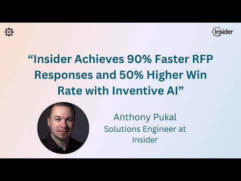 Insider Achieves 90% Faster RFP Responses and 50% Higher Win Rate with Inventive AI