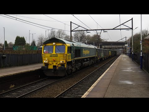 Freightliner Class 66 No. 66604 on 6Z60 Buxton Urs - Tunstead @ Guide Bridge on 27.1.21 - HD