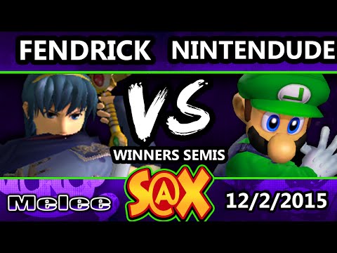 S@X 126 - SPY | Nintendude (Luigi) Vs. Fendrick Lamar (Marth) SSBM Winners Semis
