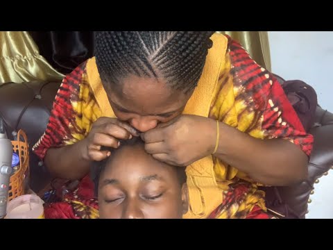 ASMR✨LOOSENING MY SISTERS BABY KNOTS WITH TEETH AND CRACKING SOUND.